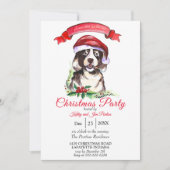 水彩クリスマスパーティの招待状 招待状 (正面)