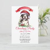 水彩クリスマスパーティの招待状 招待状 (スタンド正面)