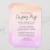 水彩クリスマスパーティー 招待状 (正面/裏面)