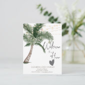 水彩クリスマスパームとハートのご案内 案内ポストカード (スタンド正面)