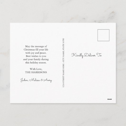 水彩クリスマスピグポストカード シーズンポストカード (裏面)