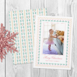 水彩クリスマスピンク大千年記念撮影 シーズンカード