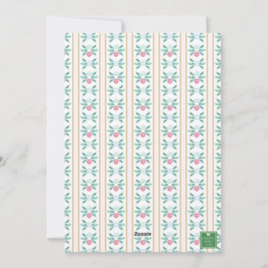 水彩クリスマスピンク大千年記念撮影 シーズンカード (裏面)