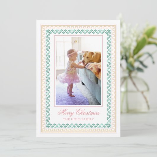 水彩クリスマスピンク大千年記念撮影 シーズンカード (スタンド正面)