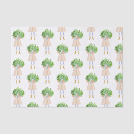 水彩クリスマスファッションガールティッシュペーパー 薄葉紙 (正面)