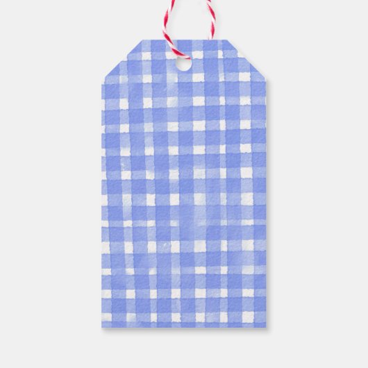 水彩クリスマスファッション女の子とプレゼント ギフトタグ (裏面)