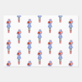 水彩クリスマスファッション女子 ラッピングペーパーシート (正面)