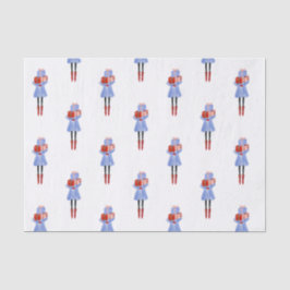 水彩クリスマスファッション女子 薄葉紙