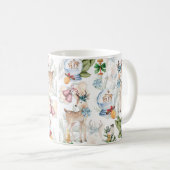 水彩クリスマスファミリー名 コーヒーマグカップ (正面右)