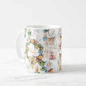 水彩クリスマスファミリー名 コーヒーマグカップ (正面左)