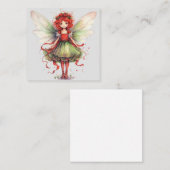 水彩クリスマスフェアリー ノートカード (正面/裏面)
