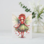 水彩クリスマスフェアリー ポストカード (スタンド正面)