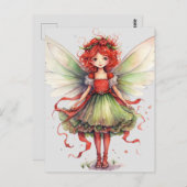 水彩クリスマスフェアリー ポストカード (正面/裏面)