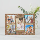 水彩クリスマスフォトコラージュパーソナライズされた シーズンカード (スタンド正面)
