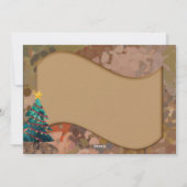 水彩クリスマスフォトコラージュパーソナライズされた シーズンカード (裏面)