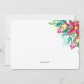 水彩クリスマスフラワーシャワー招待状 招待状 (裏面)