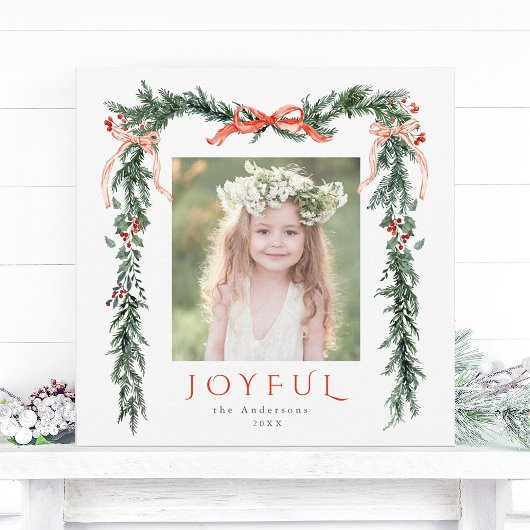 水彩クリスマスフレームフォトスクエア シーズンカード