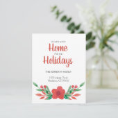 水彩クリスマスフローラの動き シーズンカード (スタンド正面)