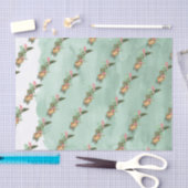 水彩クリスマスフローラティッシュペーパー 薄葉紙 (クラフト)