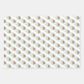 水彩クリスマスフローラマツ ラッピングペーパーシート (正面3)