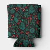 水彩クリスマスフローラルパターン |クーラーボックス 缶クーラー (裏面)