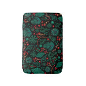 水彩クリスマスフローラルパターン |バスマット バスマット (正面縦)