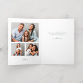 水彩クリスマスフローラ写真金ゴールド 箔シーズンカード (内側レイダウン)