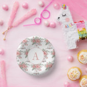 水彩クリスマスフローラ配置 ペーパーボウル (パーティー)