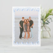 水彩クリスマスブルーグランドミレニアルフローラ シーズンカード (スタンド正面)