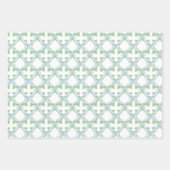 水彩クリスマスブルーボウガーランド ラッピングペーパーシート (正面3)