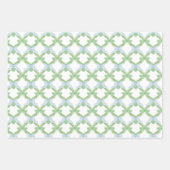 水彩クリスマスブルーボウガーランド ラッピングペーパーシート (正面)