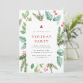 水彩クリスマスブロージホリデーパーティー 招待状 (スタンド正面)