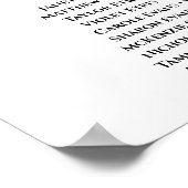 水彩クリスマスブーケ結婚のシーティングチャート ポスター (角)