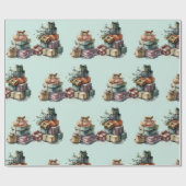 水彩クリスマスプレゼント ラッピングペーパー (フラット)