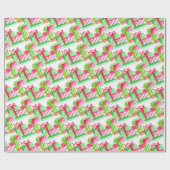 水彩クリスマスプレゼント ラッピングペーパー (フラット)