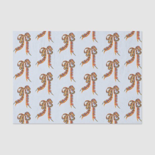 水彩クリスマスプレッドボウ 薄葉紙 (正面)