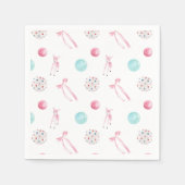 水彩クリスマスベビーガールシャワー スタンダードカクテルナプキン (正面)