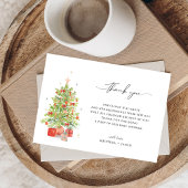 水彩クリスマスベビーシャワーサンキューカード サンキューカード