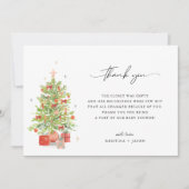 水彩クリスマスベビーシャワーサンキューカード サンキューカード (正面)