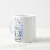 水彩クリスマスペンギン コーヒーマグカップ (正面左)