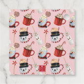 水彩クリスマスホットチョコレートココアパーティー フェイバータグ (裏面)