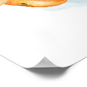 水彩クリスマスホットチョコレートマシュマロ ポスター (角)