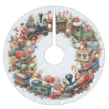 水彩クリスマスホリデーお洒落トレイン