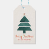 水彩クリスマスホリデーツリーギフトラベル ギフトタグ (裏面)