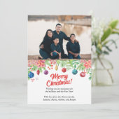 水彩クリスマスホリデー写真グリーティング シーズンカード (スタンド正面)