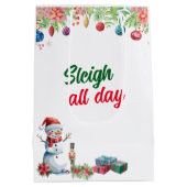 水彩クリスマスホリデー ミディアムペーパーバッグ (裏面)