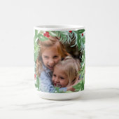 水彩クリスマスホリデーPHOTOリース コーヒーマグカップ (中央)