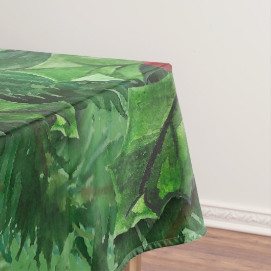 水彩クリスマスホリーベリー テーブルクロス (インサイチュ)