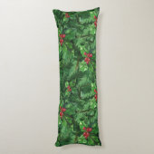 水彩クリスマスホリーベリー ボディピロー (裏面 (縦))