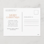 水彩クリスマスボタニカルリーフ1枚 シーズンポストカード (裏面)